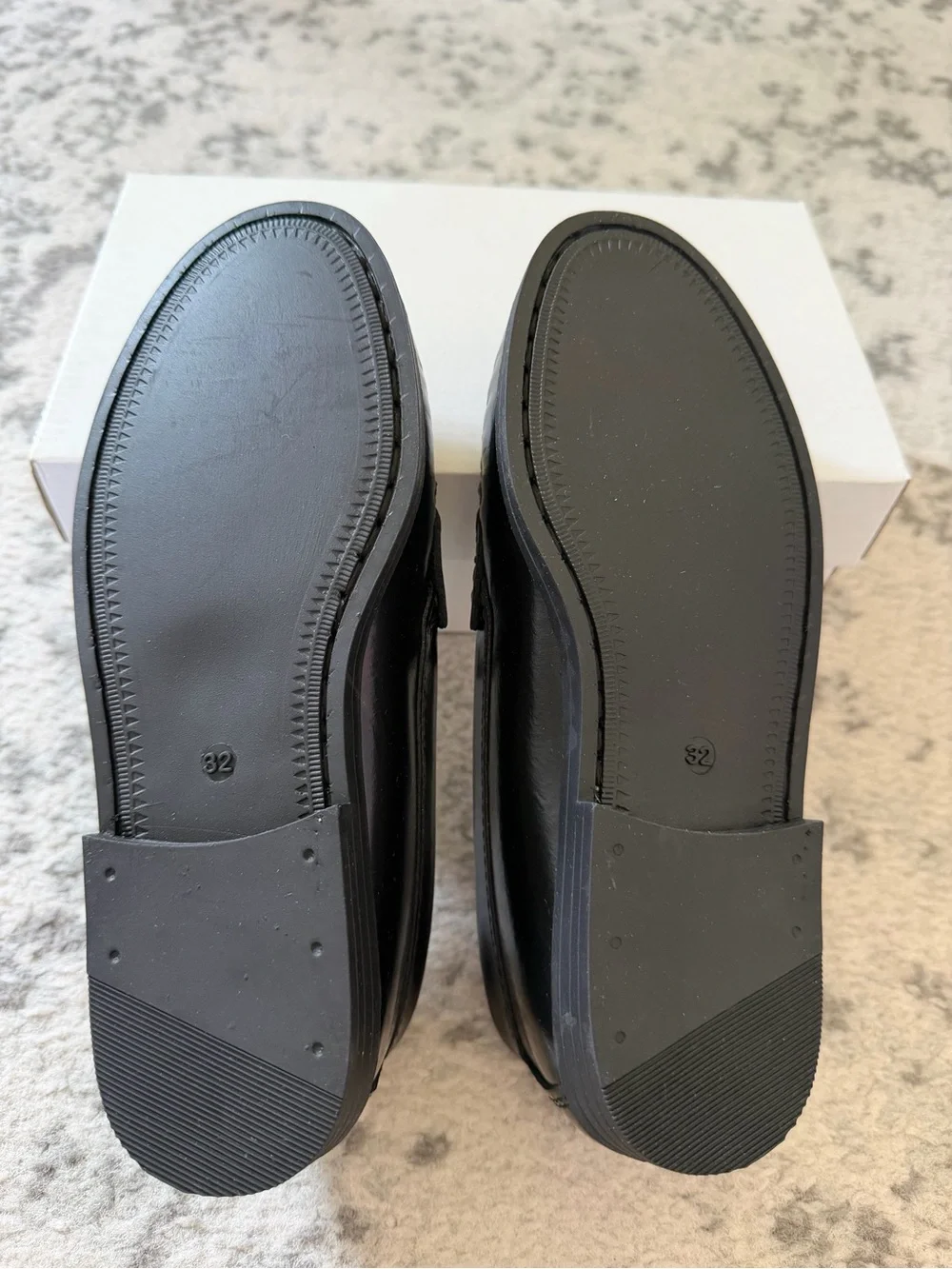 Children's Black Penny Loafers Dress Shoes